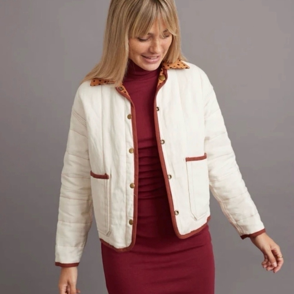 Marine Layer Rust Reversible Quilted Jacket - Picture 5 of 5